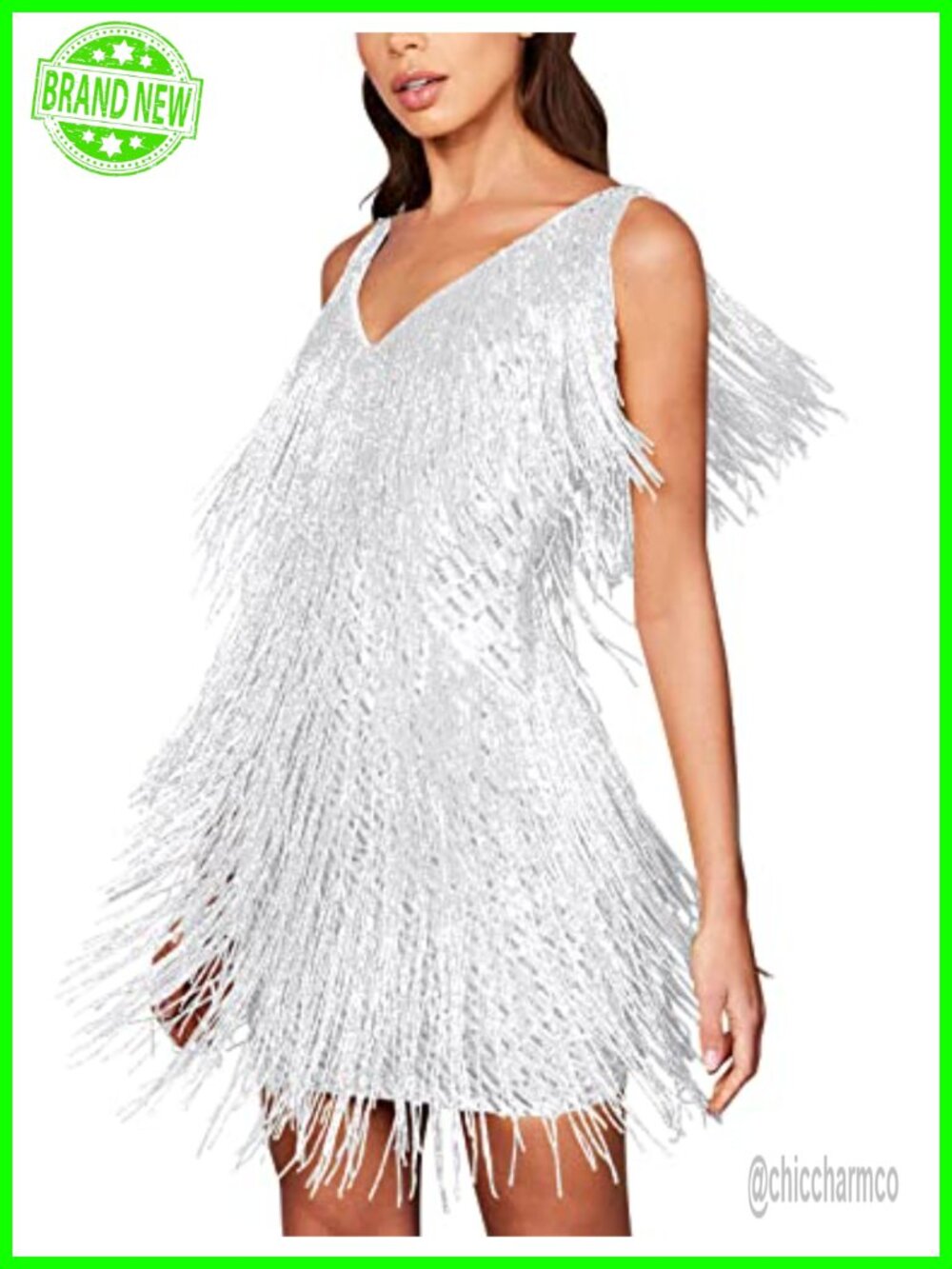 Sequin Fringe Gatsby Mini Dress